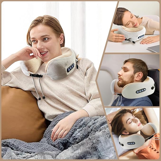 TravelRelief™ Neck-Massager Travel Pillow